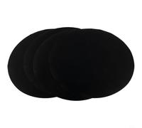 Qualoramall Confezione da 4 tappetini antiaderenti rotondi e quadrati da 40 cm, riutilizzabili, accessori per barbecue a gas, carbonella, forno elettrico, lavabili in lavastoviglie, colore nero