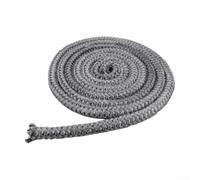 Qualoramall Corda nera in fibra di vetro per porta della stufa, 10 mm, per stufe a legna, camino, caldaia o fornace, resistente al calore, per camino e legna (10 mm x 3 metri)