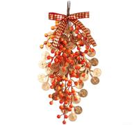 Qualoramall Decorazioni floreali artificiali per l'anno 2026 del cavallo, ornamenti festivi da appendere con frasi di buona fortuna, decorazione da parete in plastica robusta per interni ed esterni