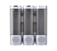 Qualoramall Dispenser di sapone da parete Dispenser di saponi 3 in 1 300 ml Dispenser di sapone liquido a pompa dispenser riutilizzabile in plastica manuale per uso pubblico Liquido So-ap Dispe-nser