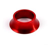 Qualoramall Distanziale per sterzo conico in alluminio rosso da 28,6 mm, per regolazione dello stelo della forcella della bicicletta, altezza 15 mm, rosso