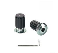 Qualoramall Estremità del manubrio della bici in lega di alluminio per bici da strada e mountain bike, diametro della barra 18-20 mm, CNC lucido, stelo leggero, rosa, nero, rosso, grigio, blu, argento