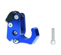 Qualoramall Gancio per casco da moto, in lega di alluminio, supporto per scooter e bici, ad alta resistenza, facile installazione, adatto in rosso, blu, nero, argento O (blu)