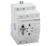 Qualoramall Interruttore di trasferimento automatico a doppia alimentazione 2P 63A AC220V per sistemi solari fotovoltaici con modalità automatica e manuale Commutazione rapida 0.05s PA6 Materiale