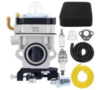 Qualoramall Kit carburatore per E43 MC43 WE43 43CC parti coclea sostituisce 300486 3004156 MC43E E43WC Costruzione in acciaio Set di ricambio tutto in uno per la riparazione del motore del timone