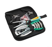 Qualoramall Kit completo di attrezzi per racchetta da tennis e squash, per badminton, set di riparazione per sport con palla e morsetto per corde professionali, con morsetti volanti, pinze, punteruolo