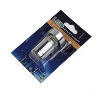 Qualoramall Luce LED per rubinetto, con 7 colori cangianti, per lavello da cucina o bagno, materiale ABS cromato, attacco rubinetto attivato dalla pressione dell'acqua con spegnimento automatico