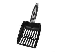 Qualoramall Pala per cenere in metallo scavata per camino con testa resistente al calore per una separazione e una pulizia efficienti, presa sicura e liscia per stufe a legna, braciere da esterno
