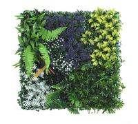 Qualoramall Pannelli da parete per piante artificiali, 50 x 50 cm, in plastica, per prato, decorazione floreale, quadrato, per giardino, siepe, recinzione per erba finta, schermo per la privacy (1)