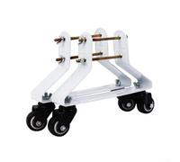 Qualoramall Ruote girevoli per radiatori ad olio, staffe in acciaio dolce resistenti con rotazione a 360 gradi per una mobilità senza sforzo in casa, ufficio o appartamento, set di 2 pezzi, nero (A)