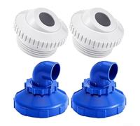 Qualoramall Set di 4 ugelli per piscina, girevole a 360°, SP1419D, per piscine fuori terra Intex, accessori per la circolazione dell'acqua ad alto flusso, in plastica, filettatura MIP da 3,8 cm