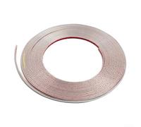 Qualoramall Striscia flessibile cromata da 15 m, per modanatura interna ed esterna dell'auto, linea decorativa, in morbido PVC, colore argento, larghezza 6 mm, facile da installare, adatta per