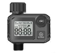 Qualoramall Timer automatico per irrigazione con ritardo della pioggia e display LCD digitale per irrigazione da giardino prato cura delle piante modalità manuale nero