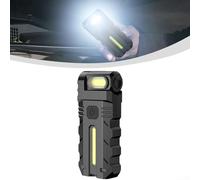 Qualoramall Torcia portachiavi ricaricabile portatile da 1000 lumen con faretto regolabile a 180°, luce laterale bianca rossa a doppio colore, ricarica rapida USB-C, clip in metallo, IPX4 Wate