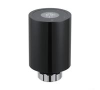 Qualoramall Valvola termostatica intelligente per termosifone Zigbee HVAC Controllo della temperatura in plastica nera Supporto a manopola per l'automazione del sistema di riscaldamento domestico