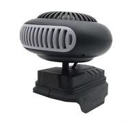 Qualoramall Ventilatore riscaldante per auto alimentato a batteria, 18 V, materiale ABS, con staffa rotante a 360 gradi, funzione di riscaldamento e raffreddamento a basso rumore, per veicoli, interni