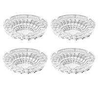 Qualsen 4 pezzi Posacenere vetro Posacenere da esterno, Posacenere portatile, Posacenere da tavolo - Decorazione per bar, casa, pub, ristorante (10.5cm)