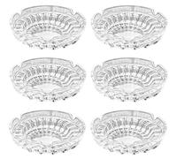 Qualsen 6 pezzi Posacenere vetro Posacenere da esterno, Posacenere portatile, Posacenere da tavolo - Decorazione per bar, casa, pub, ristorante (10.5cm)