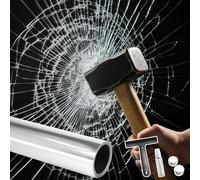 Qualsen 8Mil Pellicola Trasparente Adesiva Antieffrazione Antirottura Pellicole di Sicurezza per Vetro Pellicola Adesiva per Vetri Pellicola Protettiva per Casa, Banche, Uffici e hotel 30x200cm