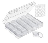 Qualsen Capsule per monete da 30 mm con guarnizioni in schiuma di 5 dimensioni, scatola portamonete in plastica, porta monete per collezionisti, portamonete per protezione e album per collezione di