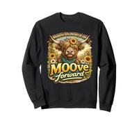 Qualunque Cosa la Vita Ti Getta Mooove Forward Highland Cow Felpa