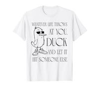 Qualunque Cosa la Vita Ti offra, Duck Funny Duck Meme Vintage Maglietta