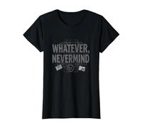 Qualunque Cosa Nevermind Gen X Nostalgico Anni '90 Grunge Attitude Maglietta, Donna, Nero, M