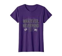 Qualunque Cosa Nevermind Gen X Nostalgico Anni '90 Grunge Attitude Maglietta, Donna, Viola, 3XL
