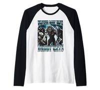 Qualunque cosa papà vuole papà ottiene divertente Sigma Alpha Wolf Meme Maglia con Maniche Raglan