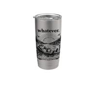 Qualunque cosa Unbothered Cottagecore Otter Humor Bicchiere termico in acciaio inox doppia parete