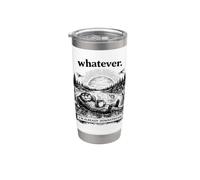 Qualunque cosa Unbothered Cottagecore Otter Humor Bicchiere termico in acciaio inox doppia parete