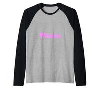 Qualunque LA Parola Qualunque su Una T-SHIRING Rosa Maglia con Maniche Raglan