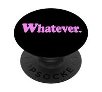 QUALUNQUE LA PAROLA QUALUNQUE SU UNA T-SHIRING ROSA PopSockets PopGrip Adesivo