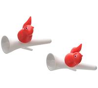 Qualy - Patère - Set de 2 patères Ecureuils - Rouge