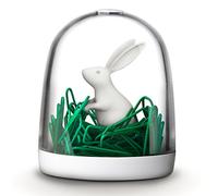 Qualy QL10130 - Contenitore per graffette, Motivo Bunny in The Field