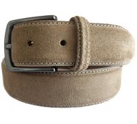 QUAMOD Cintura in pelle scamosciata per uomo e donna, di alta qualità, cintura in velour unisex larga 3,5-4 cm (35-40 mm), cintura in pelle velour con confezione regalo, produzione ecologica ed etica