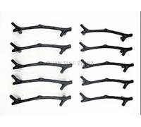 QUAN SHUI ZHI YA Leasiczg 10 pomelli decorativi in lega di zinco con ramoscello nero, per armadietti, armadi, porte, cassetti, maniglie hardware