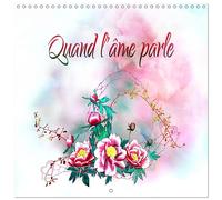 Quand l'âme parle (Calendrier mural carré 2026 30 x 60 cm (ouvert)) Calendrier double avec une page pour vos prises de notes: Joie pure dans le jardin des dessins de fleurs. (CALVENDO Art)