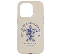 Quando attraversi acque profonde sarò con te tartaruga Custodia per iPhone 15 Pro