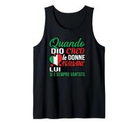Quando Dio Creo Le Donne Italiane Bandiera Cuore Tipografia Canotta