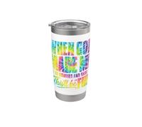 Quando Dio mi ha creato, ha sgranato e ha detto che questo sarà divertente tie dye Bicchiere termico in acciaio inox doppia parete
