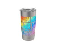 Quando Dio mi ha creato, ha sgranato e ha detto che questo sarà divertente tie dye Bicchiere termico in acciaio inox doppia parete