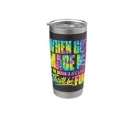 Quando Dio mi ha creato, ha sgranato e ha detto che questo sarà divertente tie dye Bicchiere termico in acciaio inox doppia parete