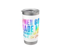 Quando Dio mi ha creato, ha sgranato e ha detto che questo sarà divertente tie dye Bicchiere termico in acciaio inox doppia parete