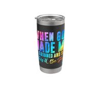 Quando Dio mi ha creato, ha sgranato e ha detto che questo sarà divertente tie dye Bicchiere termico in acciaio inox doppia parete