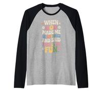 Quando Dio Mi ha Fatto, Grinned ha Detto Che saranno Bambini Divertenti Maglia con Maniche Raglan
