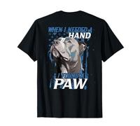 Quando ho bisogno di una mano ho trovato Paw Pitbull (sul retro) Maglietta
