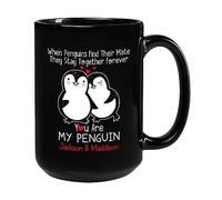 Quando I Pinguini Trovano La Loro Compagna Tazze Da Tè Durevole Tazza Colazione Novità Tazza Mug Regali Divertenti Per Anniversario Ragazze Festa Della Mamma 330Ml