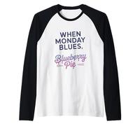 Quando il lunedì blues significa festa del lavoro della torta ai mirtilli Maglia con Maniche Raglan