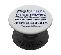 Quando il popolo teme il governo c'è tirannia.. PopSockets PopGrip Adesivo